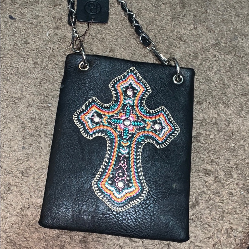 Cross design purse